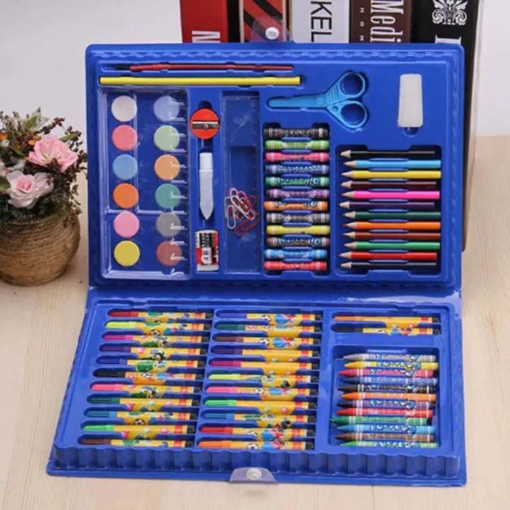 86pcs Kids Drawing And Color Art Set Painting Pen Colour Pencils With Case